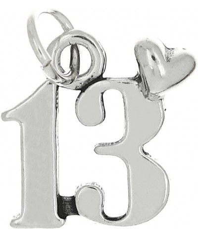 Sterling Silver Oxidized Charming 13 Years Old Heart Charm $11.11 Bracelets