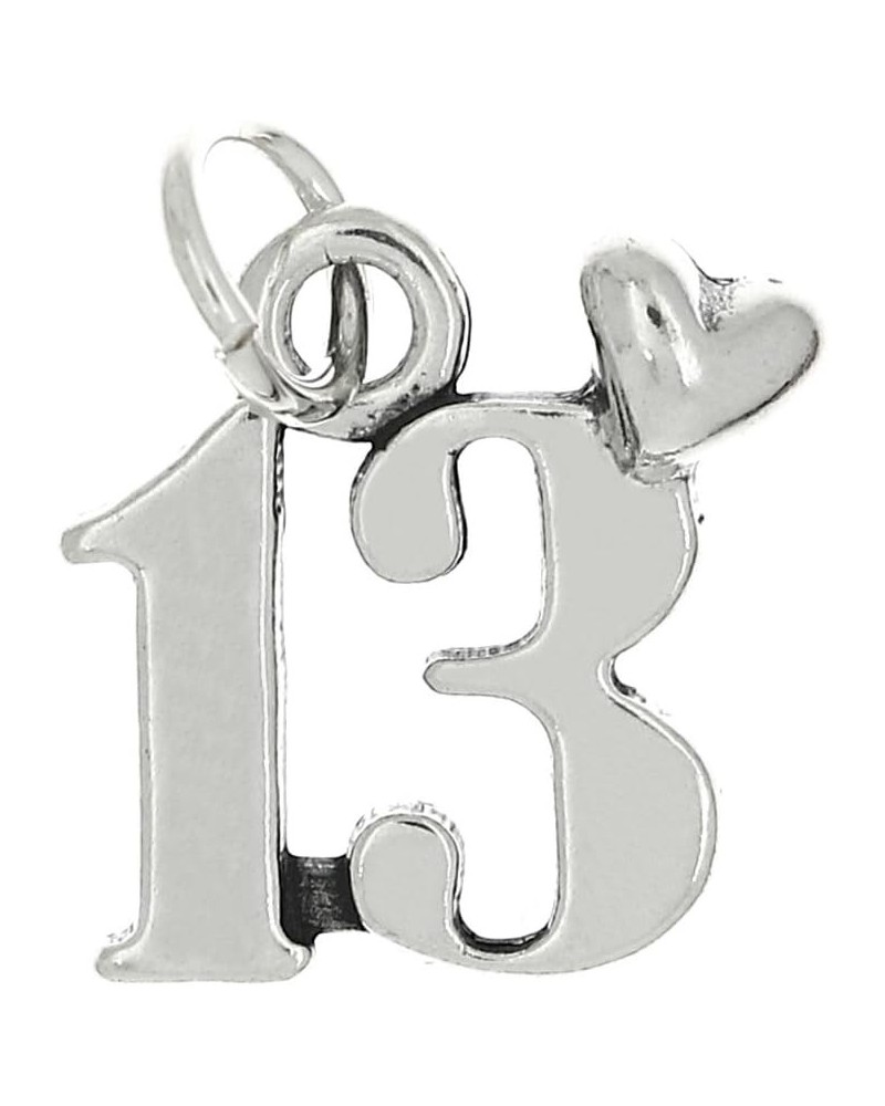 Sterling Silver Oxidized Charming 13 Years Old Heart Charm $11.11 Bracelets