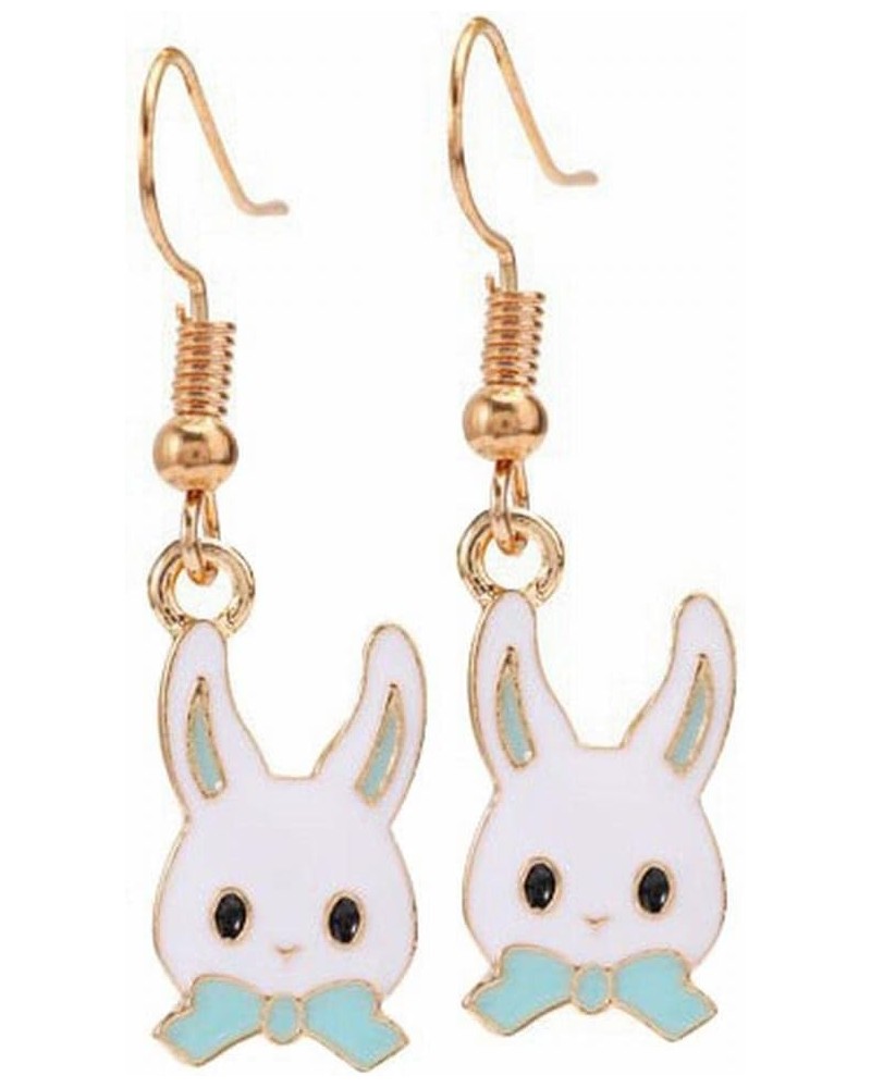 Easter Earrings for Women Bunny Carrot Studs Earrings Cute Animal Rabbit Dangling Earrings Girls Holiday Party Gifts 10-white...