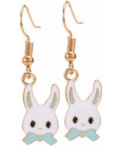 Easter Earrings for Women Bunny Carrot Studs Earrings Cute Animal Rabbit Dangling Earrings Girls Holiday Party Gifts 10-white...