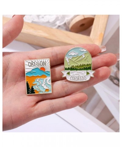 US States Enamel Pins Custom Statue Of Liberty Natural Scenery OREGON Brooches Lapel Pin OREGON $8.33 Brooches & Pins