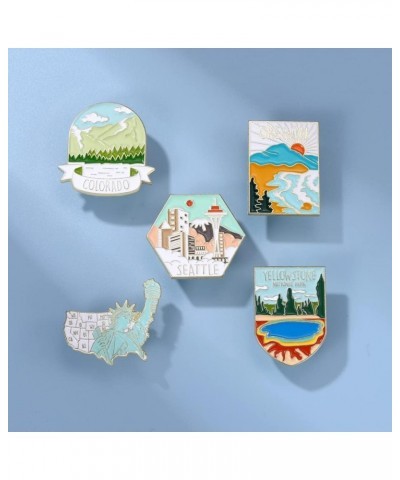 US States Enamel Pins Custom Statue Of Liberty Natural Scenery OREGON Brooches Lapel Pin OREGON $8.33 Brooches & Pins