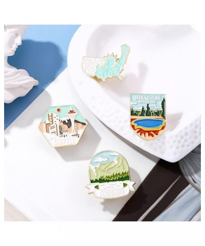 US States Enamel Pins Custom Statue Of Liberty Natural Scenery OREGON Brooches Lapel Pin OREGON $8.33 Brooches & Pins