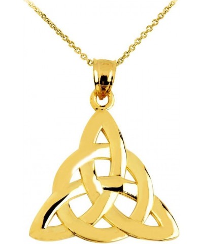 14k Yellow Gold Traditional Celtic Trinity Knot Pendant Necklace 18.0 Inches $121.00 Necklaces