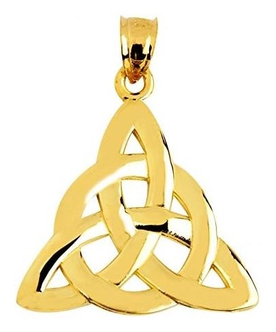 14k Yellow Gold Traditional Celtic Trinity Knot Pendant Necklace 18.0 Inches $121.00 Necklaces