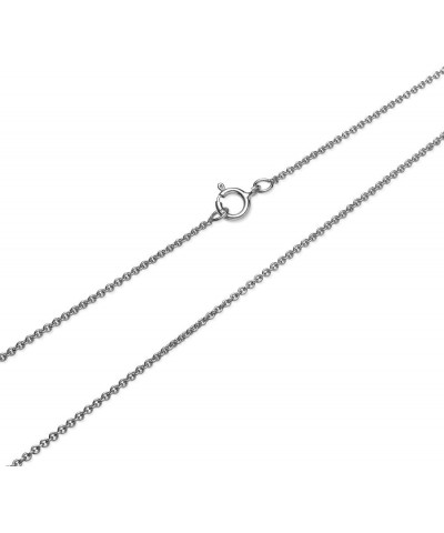 Sterling Silver 1mm Thin Cable Rolo Choker Size Chain Necklace for Pendants, 13” + 3” Sterling Silver $10.78 Necklaces