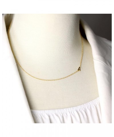 Sterling Silver Side Mini Initial Necklace I (g) $12.88 Necklaces