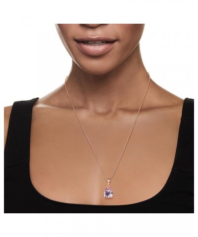 4.90 Carat Amethyst and .30 ct. t.w. Rhodolite Garnet Pendant Necklace in 18kt Rose Gold Over Sterling. 20 inches $46.74 Neck...