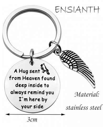 Red Cardinal Keychain Cardinal Memorial Gift A hug from heaven Keychain Good Luck Cardinals Gift Bird Wing Key $8.24 Pendants