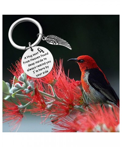 Red Cardinal Keychain Cardinal Memorial Gift A hug from heaven Keychain Good Luck Cardinals Gift Bird Wing Key $8.24 Pendants