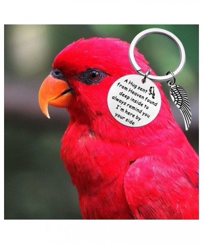 Red Cardinal Keychain Cardinal Memorial Gift A hug from heaven Keychain Good Luck Cardinals Gift Bird Wing Key $8.24 Pendants