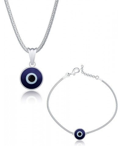 Evil Eye Collection- Super Shiny Thick Bangel/Popcorn/Round Cube 925 Sterling Silver Adjustable Chain- 8MM/10MM/12MM/14MM/ Al...