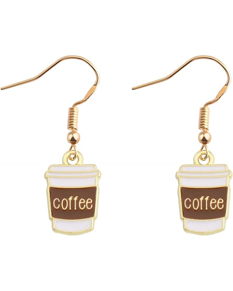 Coffee Earrings Dangle Coffee Gifts for Coffee Lovers Coffee Cup Earrings Jewelry Coffee Earrings Rose Gold $9.85 Earrings