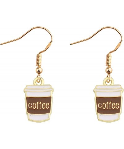 Coffee Earrings Dangle Coffee Gifts for Coffee Lovers Coffee Cup Earrings Jewelry Coffee Earrings Rose Gold $9.85 Earrings