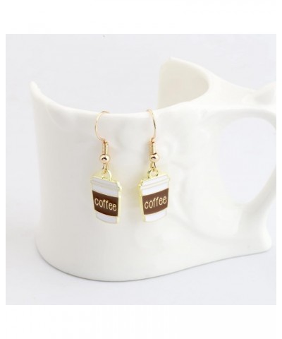 Coffee Earrings Dangle Coffee Gifts for Coffee Lovers Coffee Cup Earrings Jewelry Coffee Earrings Rose Gold $9.85 Earrings