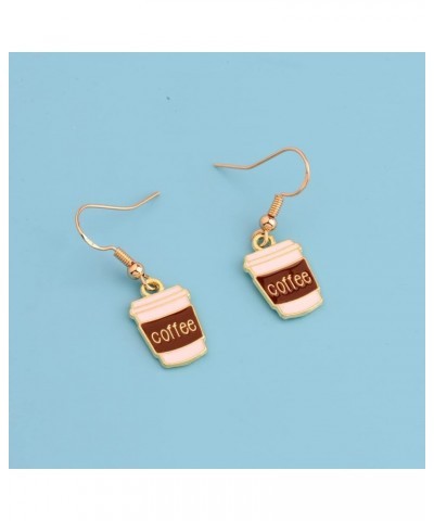 Coffee Earrings Dangle Coffee Gifts for Coffee Lovers Coffee Cup Earrings Jewelry Coffee Earrings Rose Gold $9.85 Earrings