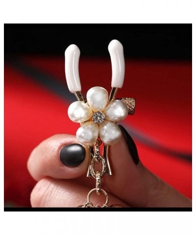 Bells Nipple Clamps Chain Breast Chest Clamps Nipple Rings Noose Non Piercing Bra Body Chain for Women Pearl Flowers $7.33 Bo...