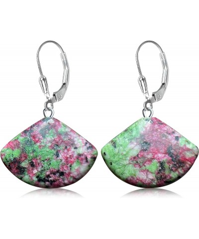 Geometry Gemstone Dangle Earrings for Women Girls A6_Epidote Jasper $8.54 Earrings