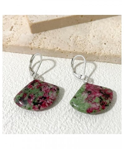 Geometry Gemstone Dangle Earrings for Women Girls A6_Epidote Jasper $8.54 Earrings