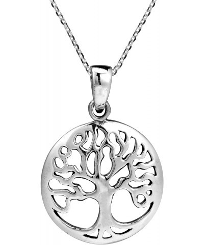 Unisex Nature Inspired Mystical Tree of Life .925 Sterling Silver Pendant Necklace for Casual & Stylish Everyday Fashion with...