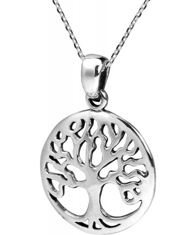 Unisex Nature Inspired Mystical Tree of Life .925 Sterling Silver Pendant Necklace for Casual & Stylish Everyday Fashion with...