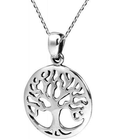 Unisex Nature Inspired Mystical Tree of Life .925 Sterling Silver Pendant Necklace for Casual & Stylish Everyday Fashion with...