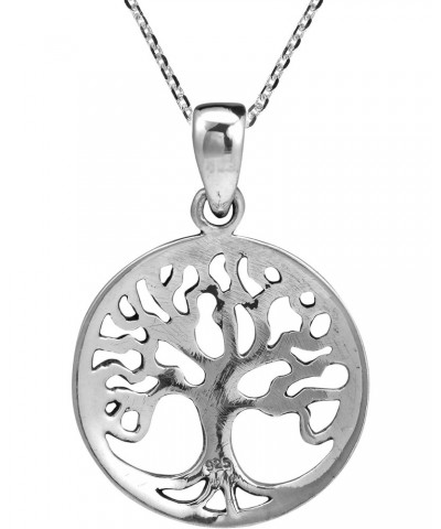 Unisex Nature Inspired Mystical Tree of Life .925 Sterling Silver Pendant Necklace for Casual & Stylish Everyday Fashion with...