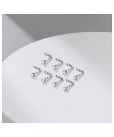 L Shaped Nose Studs 18G 20G Titanium Nose Studs for Women Crystal Small Nose Studs Nose Piercing Jewelry 20G Crystal $7.41 Bo...