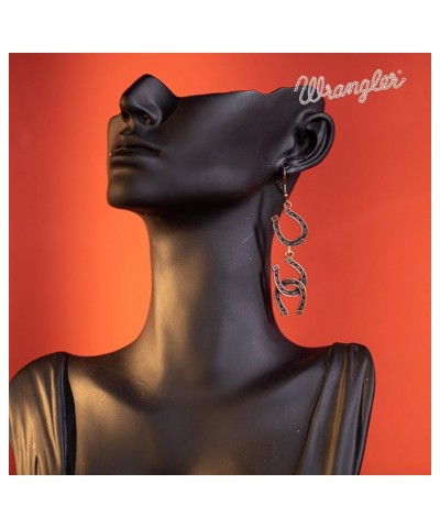 Wrangler Western Earrings Dangling Retro Concho Jewelry for Women Cowgirls Gift E-red bronze $10.39 Earrings