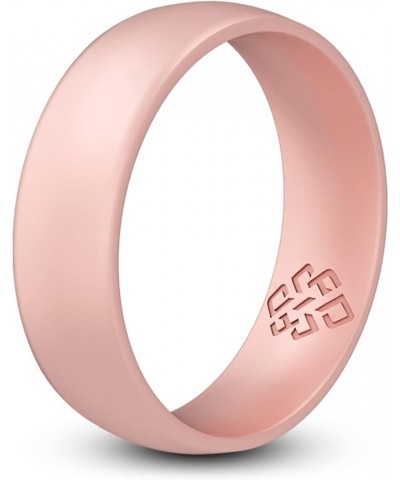 Breathable Silicone Wedding Rings for Men & Women | Black Rose Gold Silver Blue Red Rubber Wedding Bands for Him & Her | Anni...