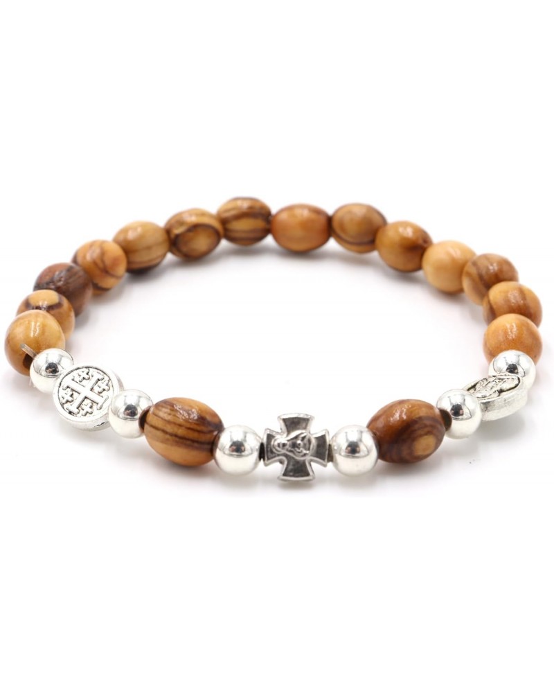 Bracelet Hand Made Olive Wood Jerusalem Holy Land Blessed Prayer $10.82 Bracelets