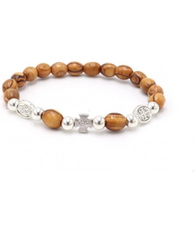 Bracelet Hand Made Olive Wood Jerusalem Holy Land Blessed Prayer $10.82 Bracelets