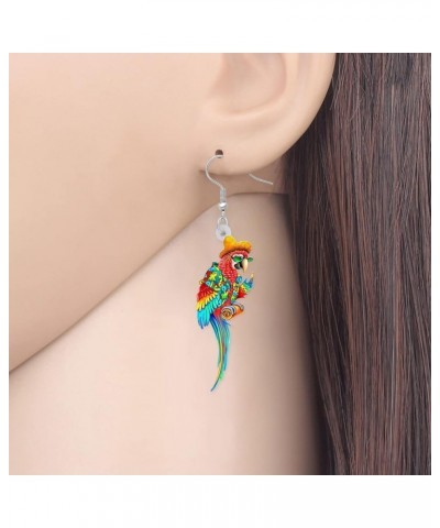 Acrylic Macaws Parrot Earrings Bird Dangle Drop Colorful Jewelry Gift For Women Girls Jimmy Buffett Accessories Hawaii A $7.4...