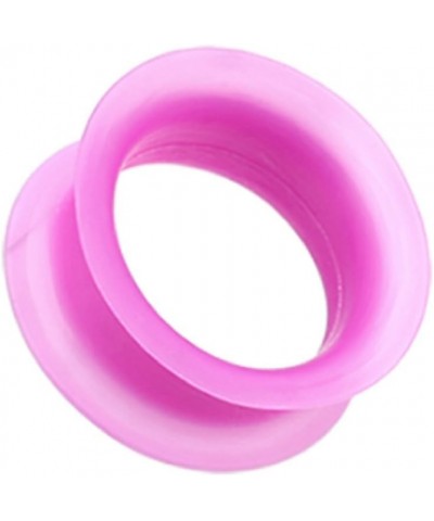 Ultra Thin Flexible Silicone Ear Skin Double Flared Ear Gauge Tunnel Plug (Sold by Pair) 7/8", Purple $8.69 Body Jewelry