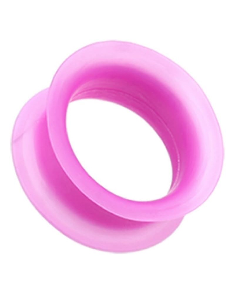 Ultra Thin Flexible Silicone Ear Skin Double Flared Ear Gauge Tunnel Plug (Sold by Pair) 7/8", Purple $8.69 Body Jewelry