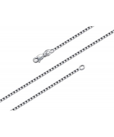 925 Sterling Silver Box Chain Necklace, 1mm 1.5mm Italian Chain with Lobster Claw Clasp 14-30 Inch/Silver Chain Necklace, Gol...