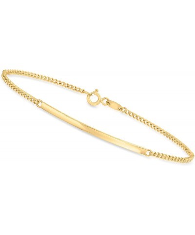 Canaria 10kt Yellow Gold Horizontal Bar Bracelet. 8 inches $56.25 Bracelets