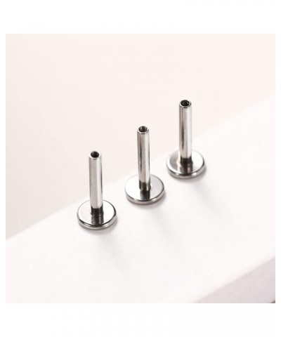 3pcs G23 Titanium Internally Threaded Labret Bar Stud Post 16G 6/8/10mm Labret Monroe Lip Studs Helix Cartilage Tragus Earrin...